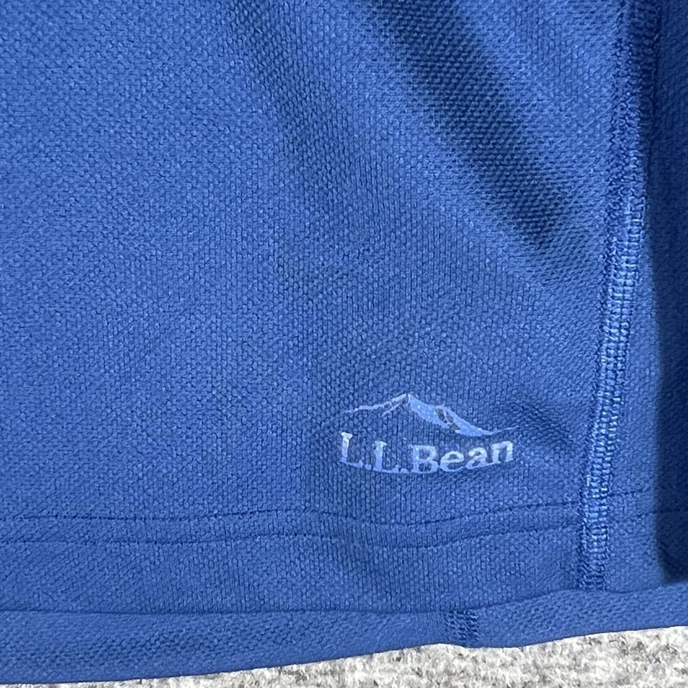 LL Bean Shirt Mens Size M Blue Lightweight Sport Shirt Quarter Zip - Picture 2 of 8